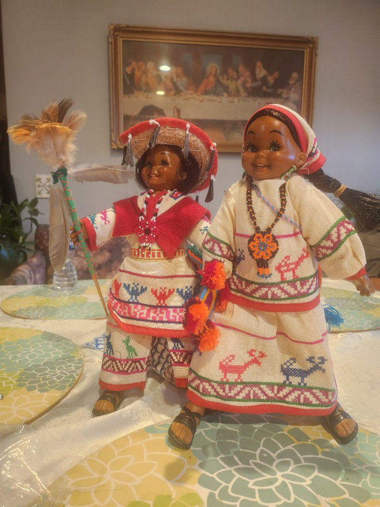 Hand Made Huichole Dolls