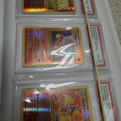 Psa Graded 8 Charizard Rev Holo Set Complete  2016 