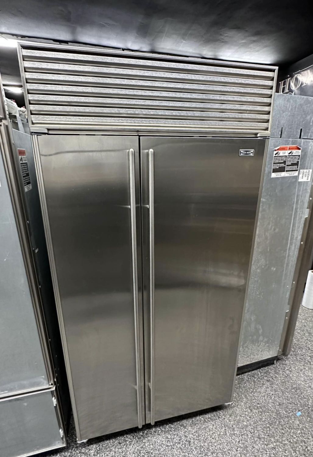 Built In Stainless Steel 42” Sub Zero Side By Side Fridge Counter Depth