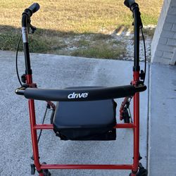 Drive walker with seat like new