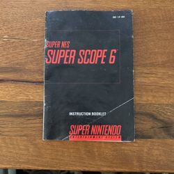 Snes Super Scope 6 Manual Only