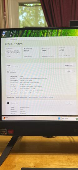 Dell Inspiron 24 5415 all-in-one touchscreen computer with wireless keyboard and mouse