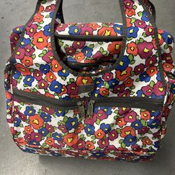 Vera Blossoms Brighton Floral Rolling Weekender Bag