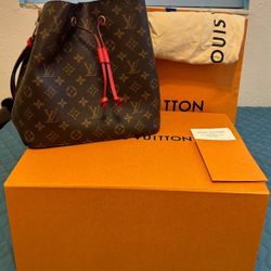 LOUIS VUITTON Monogram Neonoe MM Coquelicot
