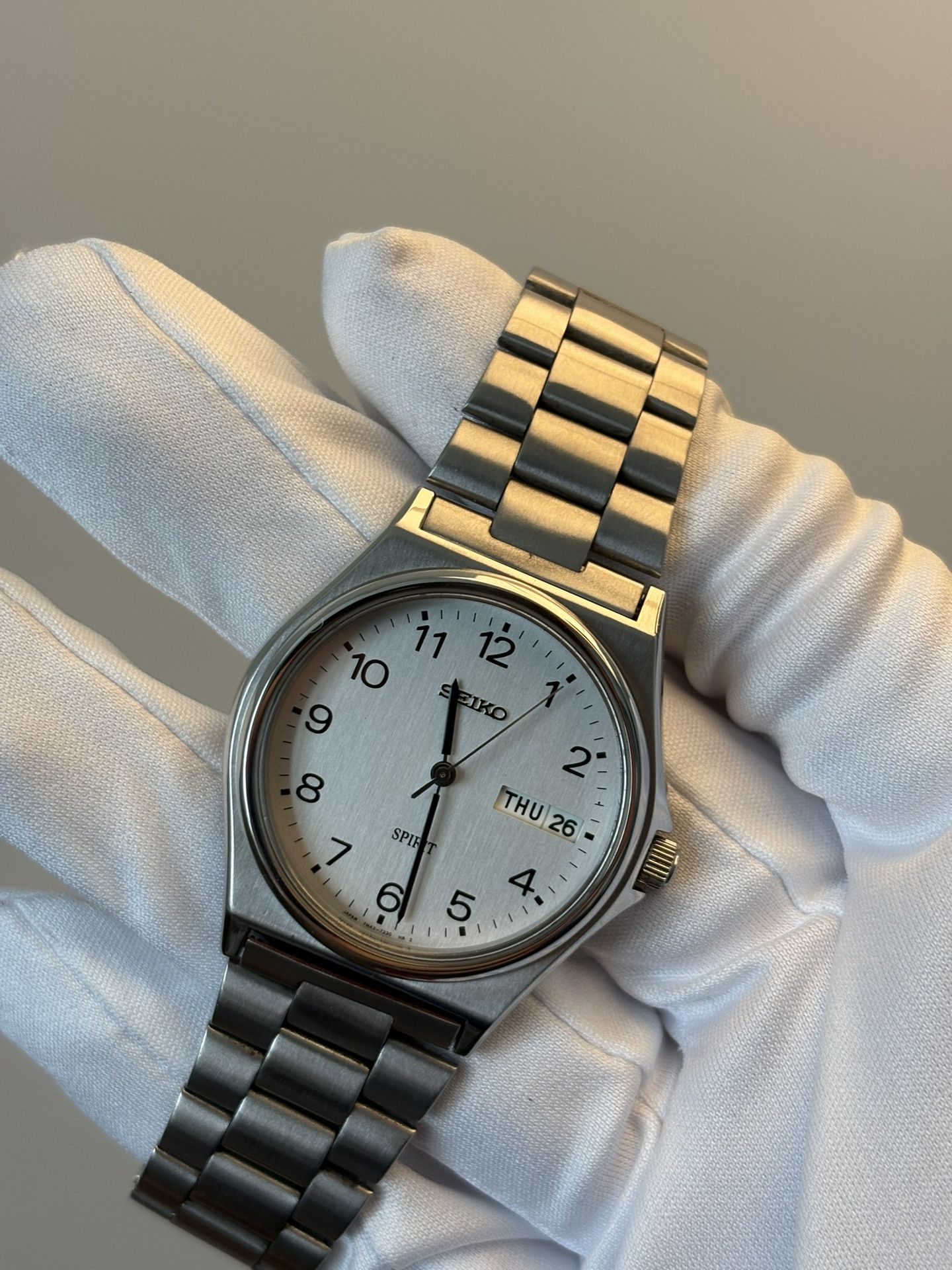 Seiko Quartz Spirit Silver Dial Watch