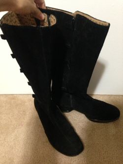 Black Suede Boots- Size 7.5 (EUC) Sofft Brand