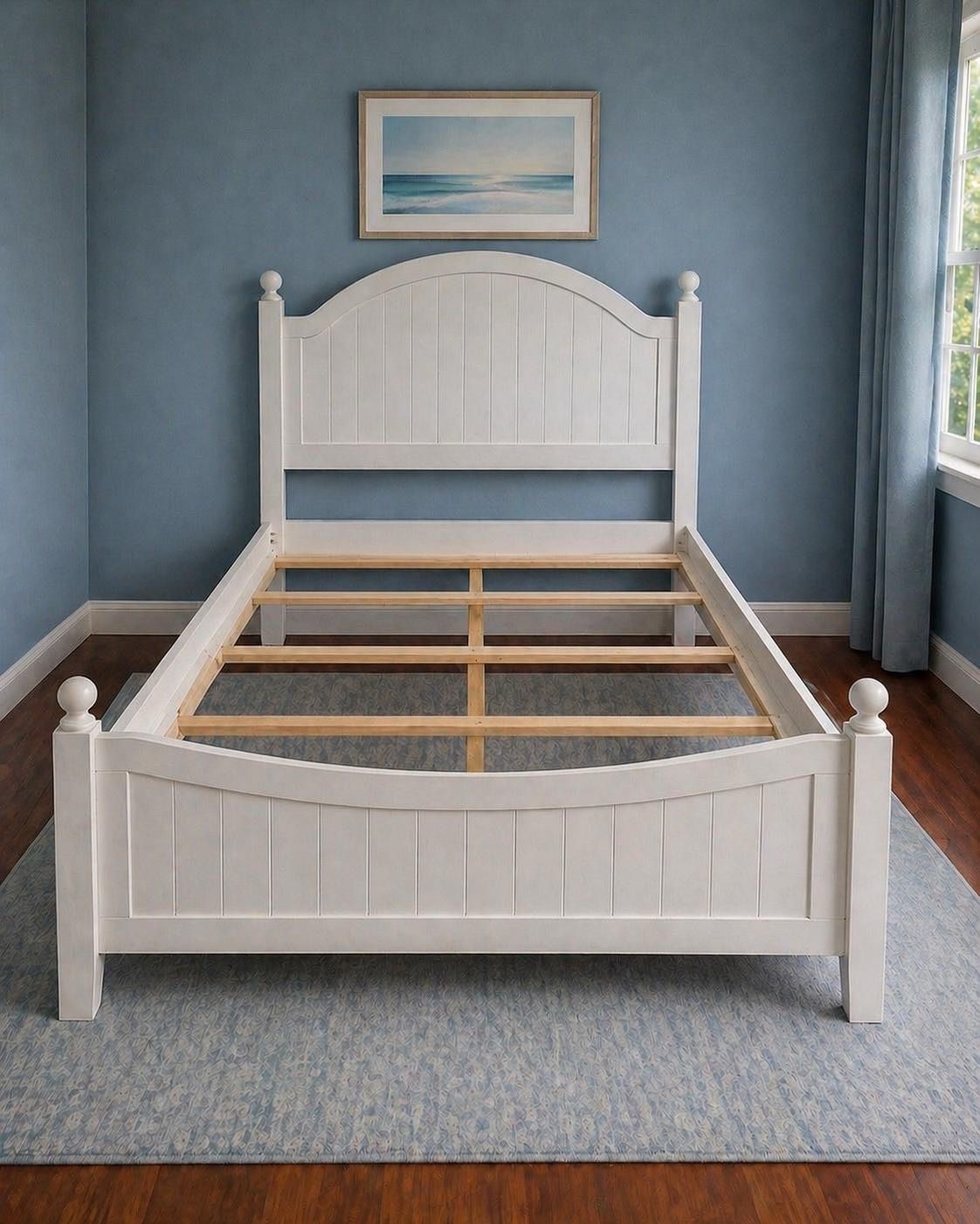 white Twin bed