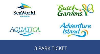 SeaWorld, Aquatica, Busch Gardens Or Adventure Island Tickets+ Parking