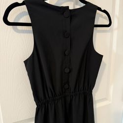 J. Crew Little Black Dress With Button-Back
