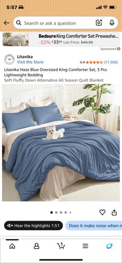 New in box 3piece comforter set hazel blue
