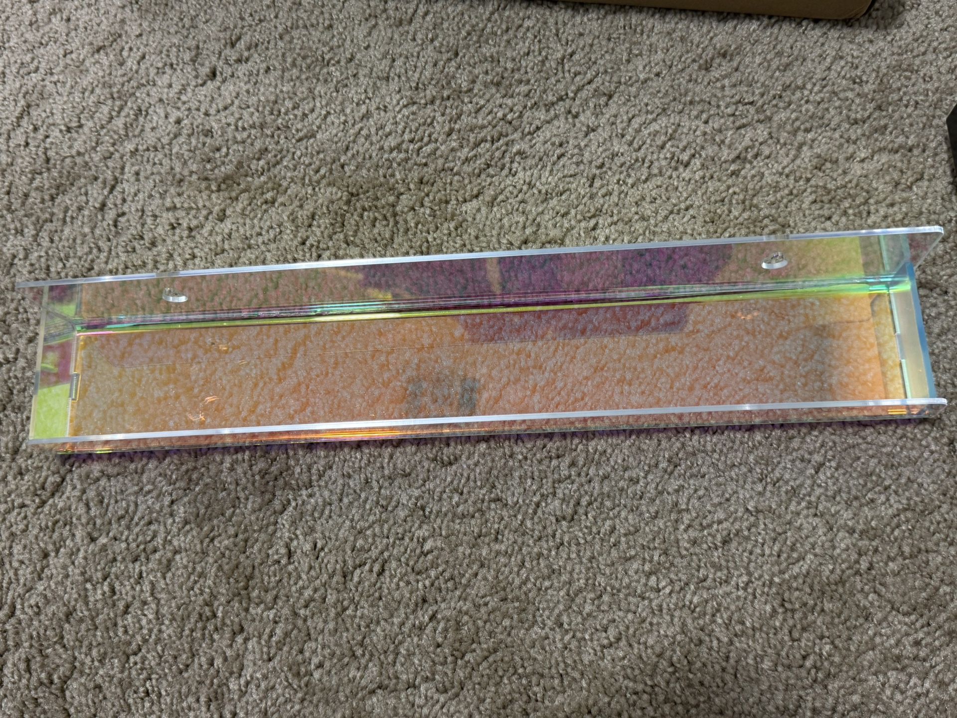Iridescent Acrylic Shelves, Clear Rainbow Floating Shelves