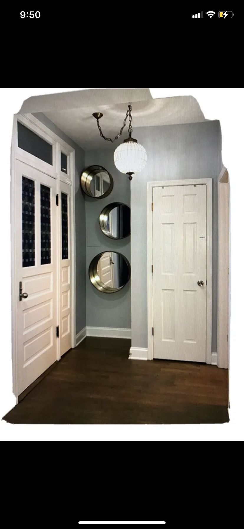 Set of 3 round decorative wall mirrors