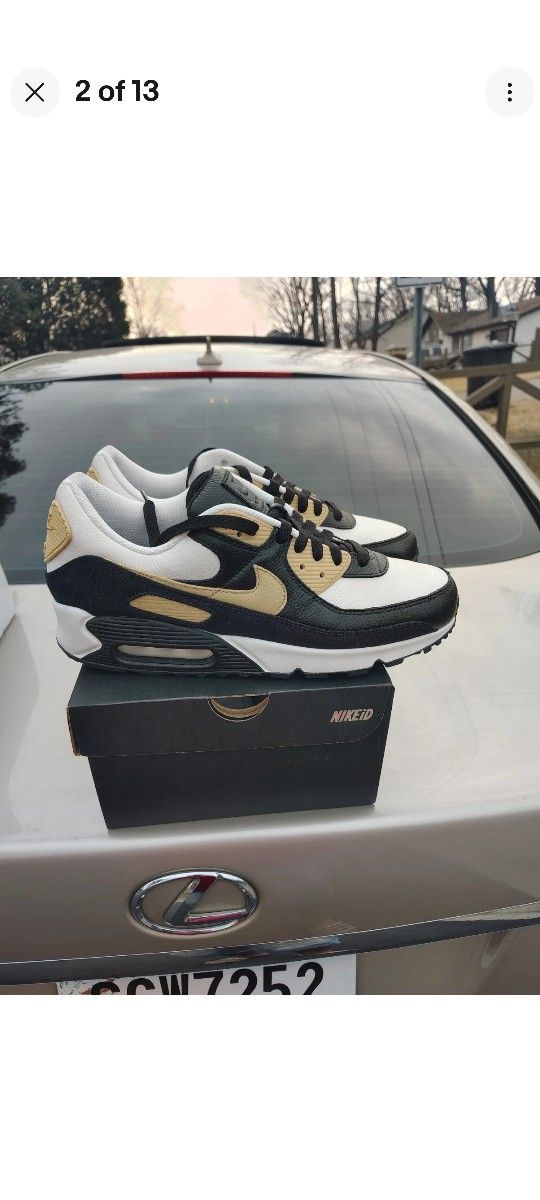 $120 Local Pickup Nike Air Max 90 Made By You New Orleans Saints Edition Size 10.5 OG Boxl No Trades Price Is Firm