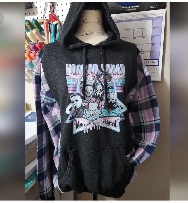 Upcycled Oversized Horror Hoodie