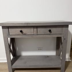 Grey Farmhouse Entry Table