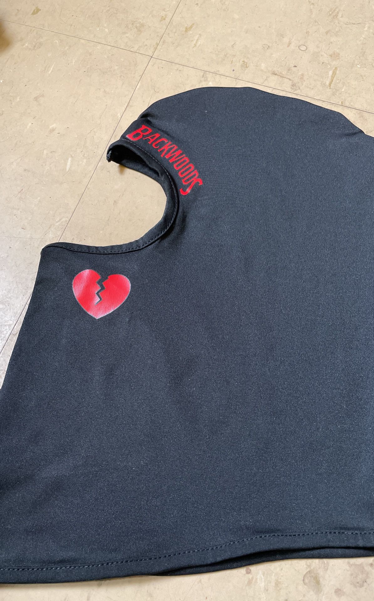 Black Heartbreak Face Mask