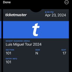 Luis Miguel Ticket 