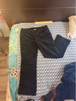 Black velvet pants
