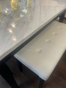 White dining set