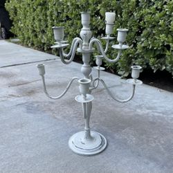 Brass Candelabra Painted White