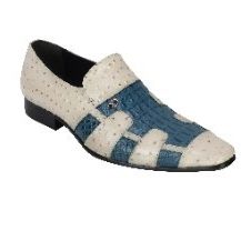 Mens Snake Skin Two Tone Dress Shoes