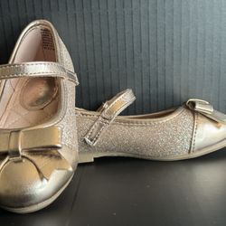 toddler girls sparkle gold dress shoes size 7C