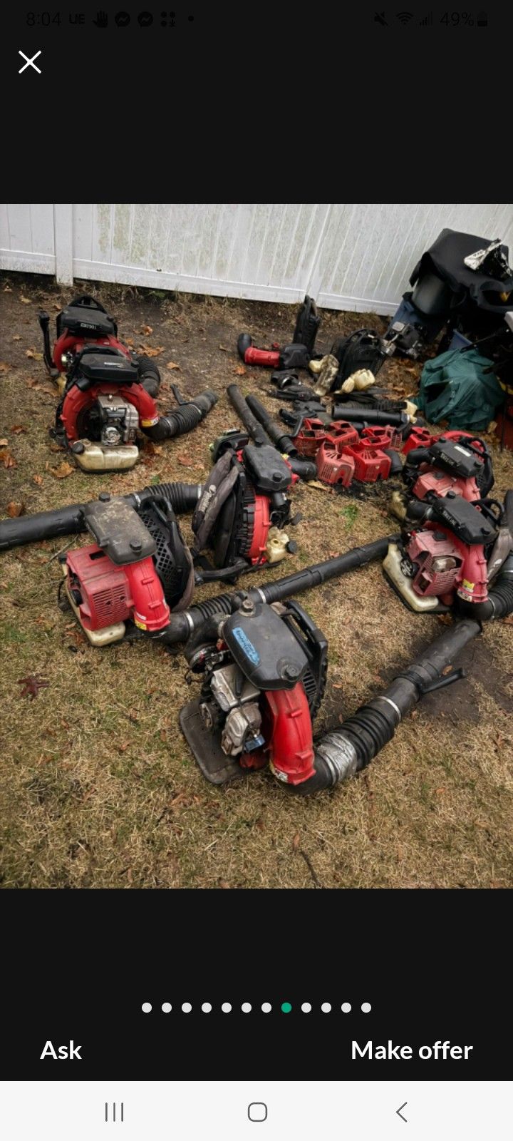 Leaf Blowers. And Parts.    Some I Willtrade. Not All Avail
