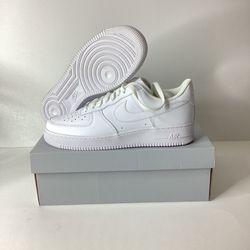White Nike Air Force Ones - Size: Men’s 12