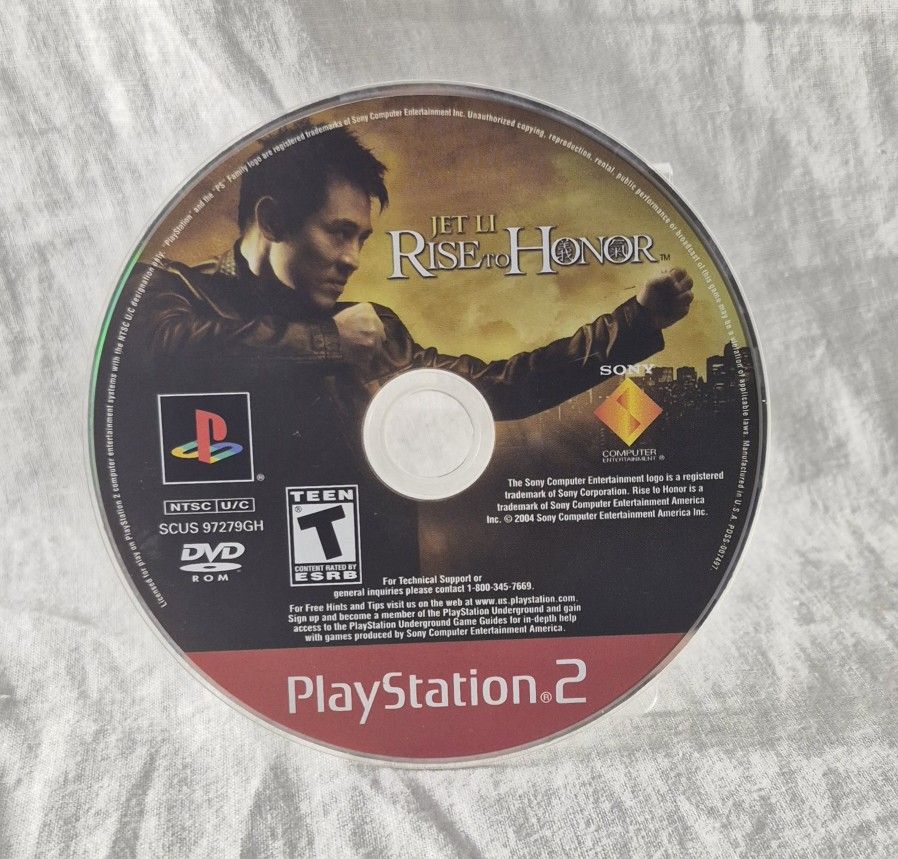 Jet Li Rise To Honor Playstation 2 (Sony, 2004) Game Disc Only