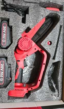 Wosai mini chain saw i inch cordless brushless chainsaw  2 batterys and charger