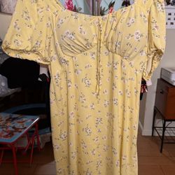 Yellow Floral Dress