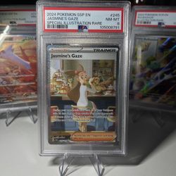 2024 POKEMON SSP EN-SURGING SPARKS #245 JASMINE'S GAZE PSA 8