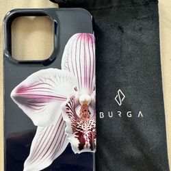 Burga Case With Orchid Design For iPhone 15 Pro Max 