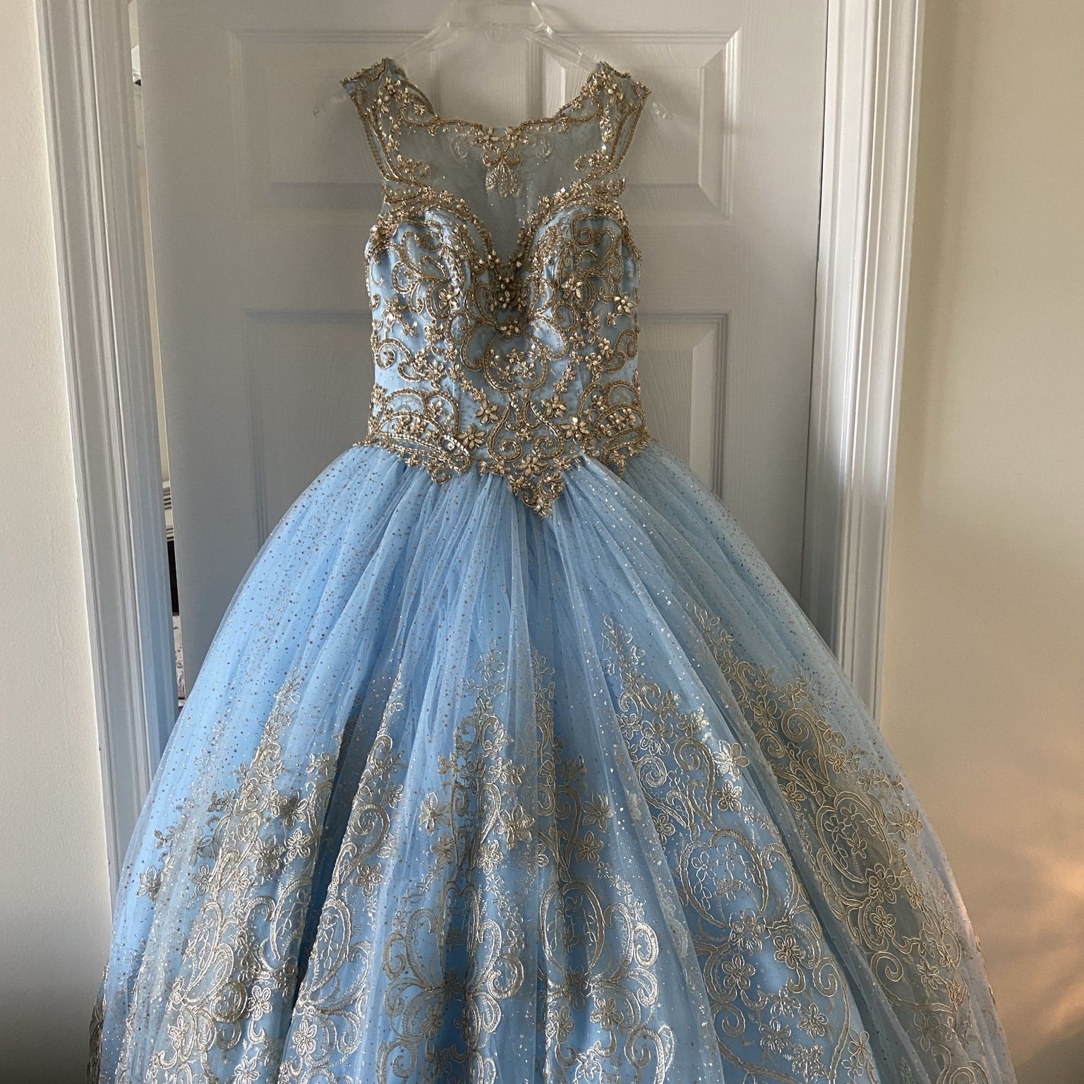 Tiffany Lace Ball Gown Quinceanera Gown