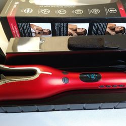 CHI Spin N Curl Ceramic Rotating Curler, Ruby Red