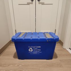 Rockland County Paper Recycling Storage Bin W/ Lid