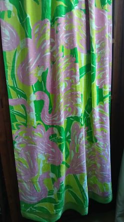 Large Velour Flamingo Print Beach Towel