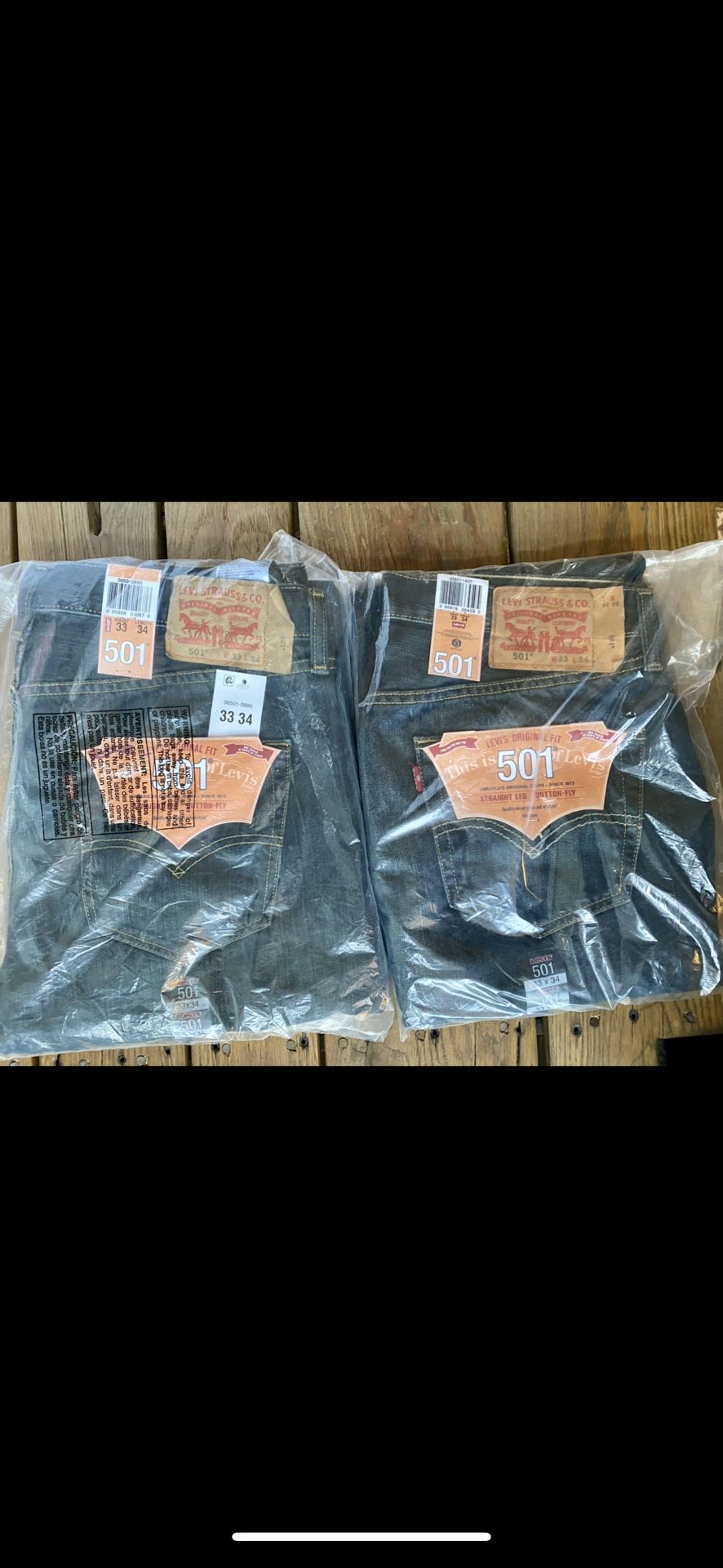 Levi 501 Jeans Brand New Size 33 L X 34L