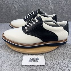 G/Fore G4 Saddle Gallivanter Golf Sneaker White Navy US 12 Wide 