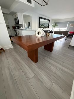 West Elm Large Wood Dining Table with Pedestal Base