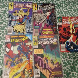 Lot Of 5 Spiderman Comics 80s