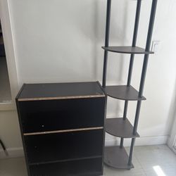 Corner Shelf And Black Shelf Both$15