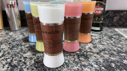 Vintage MCM Tiki Glasses Jamaica