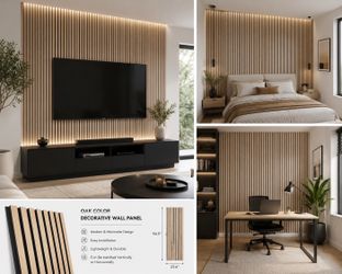 Oak Color Accent Wall Panel – 94.5” H x 23.6” W