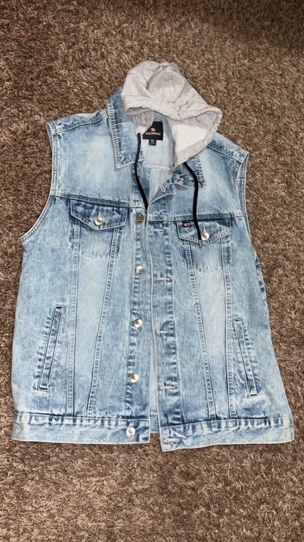 Denim Hoodie Jacket XL