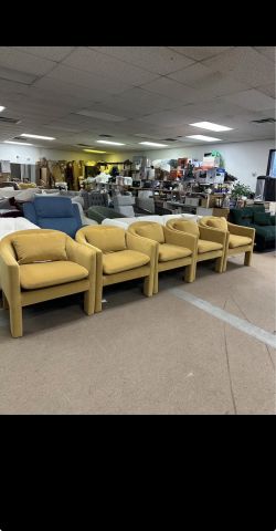 Yellow accent chairs