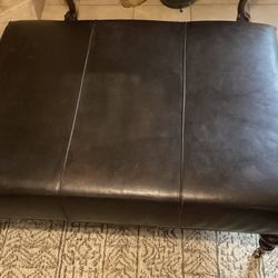 Leather  Ottoman 40x31”