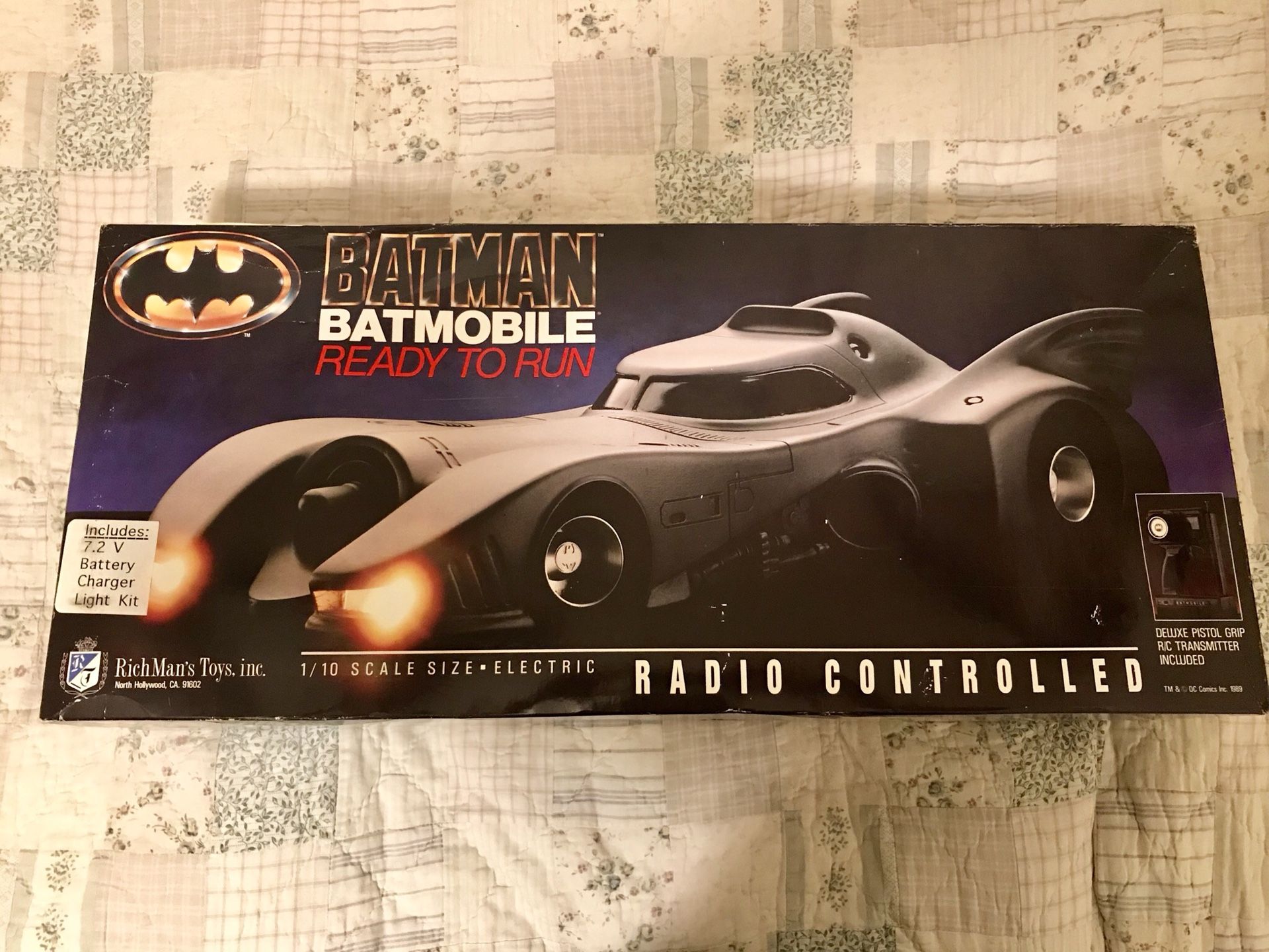 BATMAN Richman’s Toys 1989 Batmobile RC new in box (RARE)