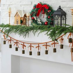 Christmas cow bell string garland