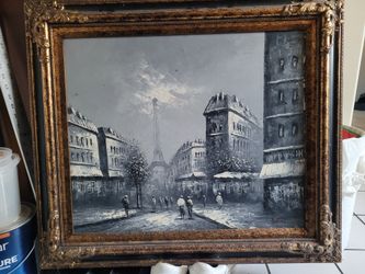 Old Oil Painting With Frame